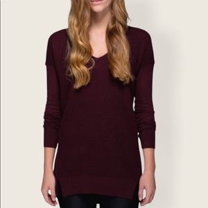 Lululemon The Sweater Life Burgundy Top